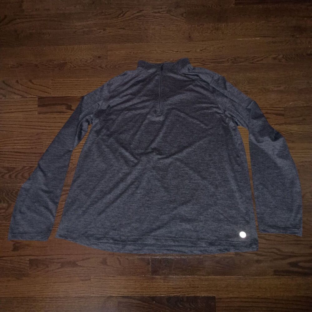 NEW Gaiam Pullover Mens XXL 1/4 Zip Heather Gray Yoga Athleisure Workout